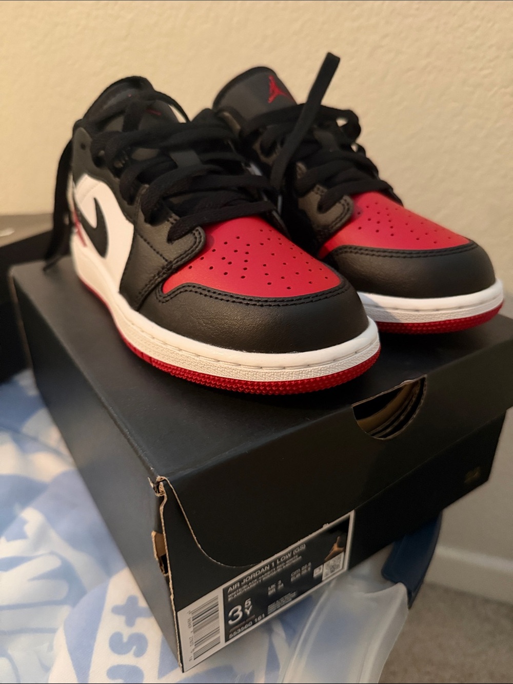 Jordan Kids Low Top Sneakers - Black/Red/White
